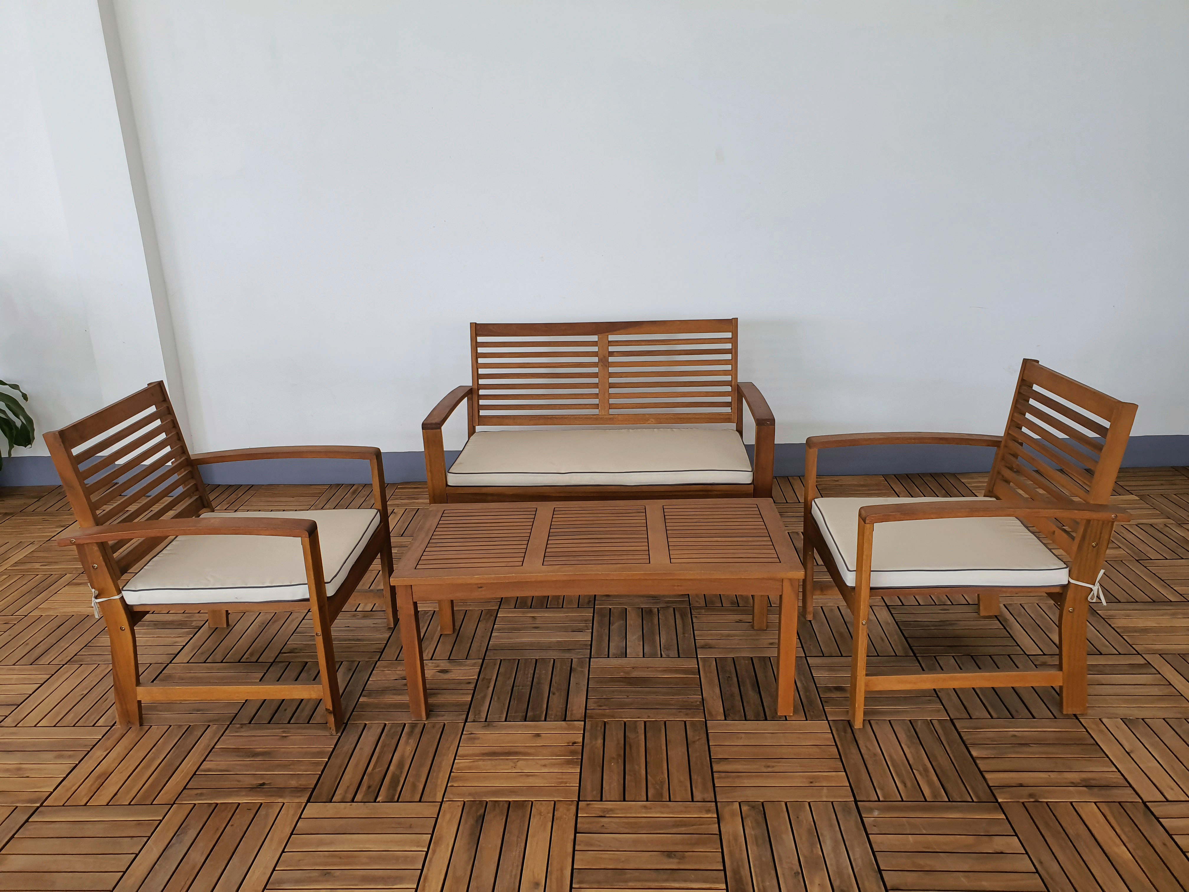 Acamp Loungeset Kreta teak Akazie B/H/T:...