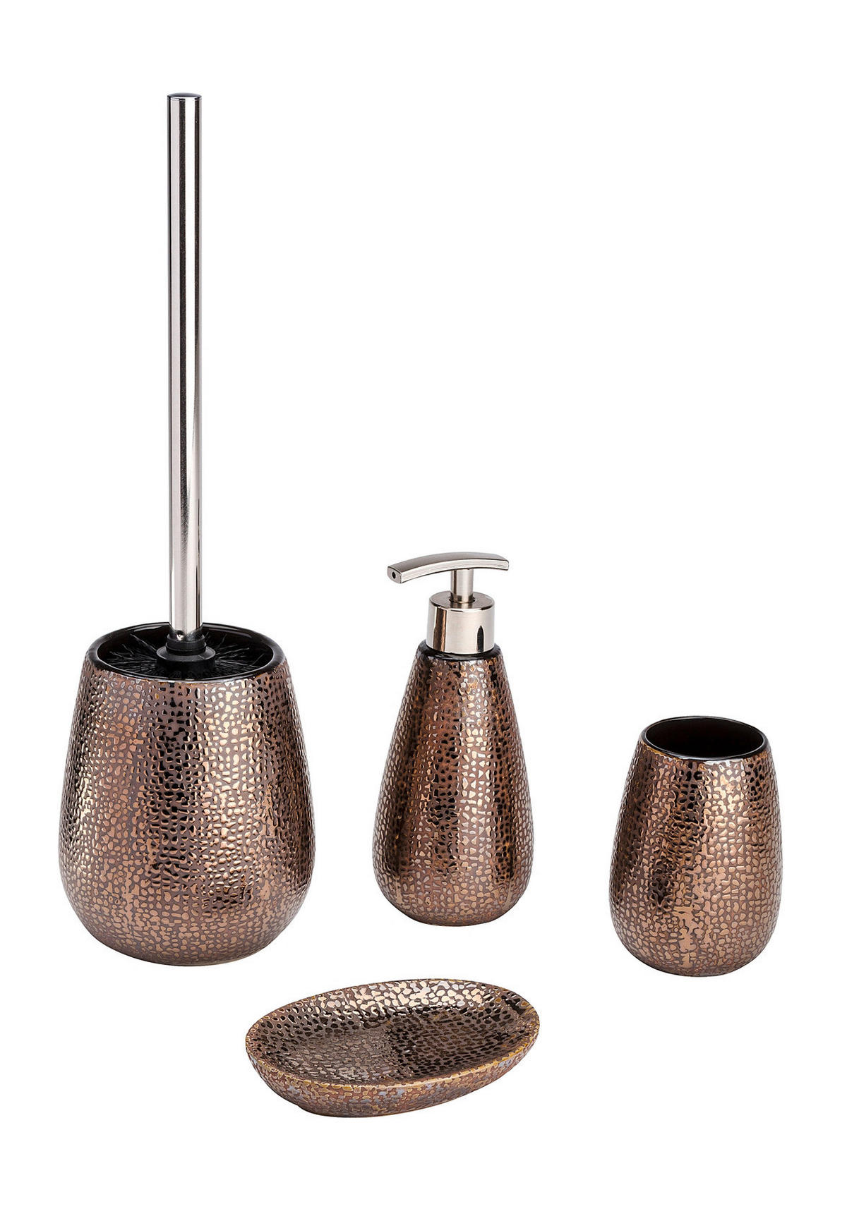 Seifenspender braun Keramik B/H/L: ca. 8x18x8 cm Seifenspender_Marrakesh_Wenko - braun (8,00/8,00/18,00cm) - WENKO