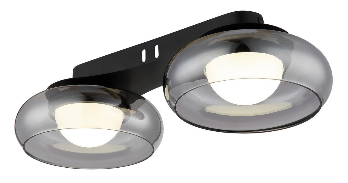 GLOBO Deckenleuchte Deckenleuchte-Carlene - schwarz/Rauch (51,00/24,50/15,50cm) - GLOBO