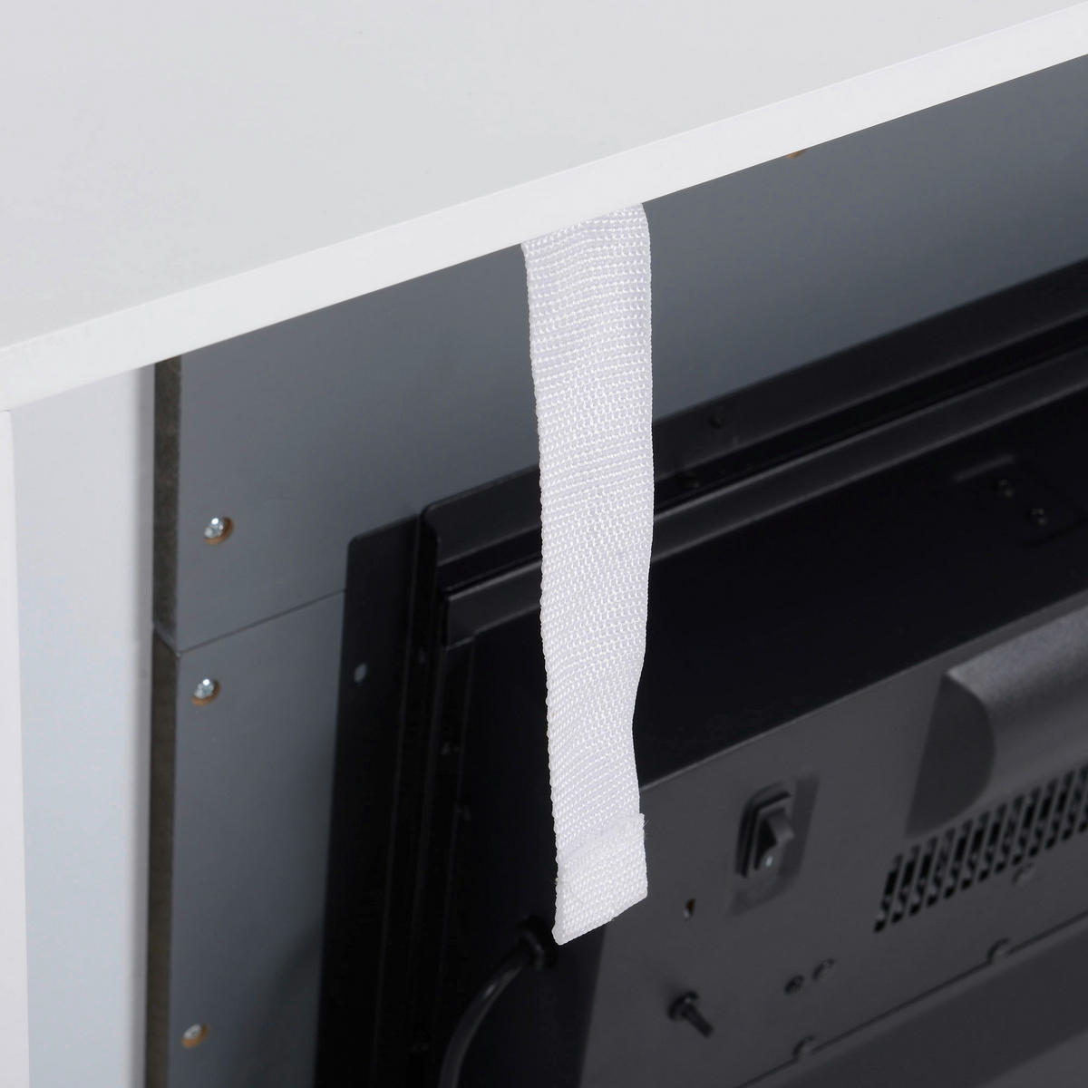 HOMCOM Elektro-Kamin weiß Stahl MDF Kunststoff B/H/T: ca. 113x87,5x16,6 cm ca. 2000 W Elektrokamin 820-227V90 - weiß (113,00/87,50/16,60cm) - HOMCOM