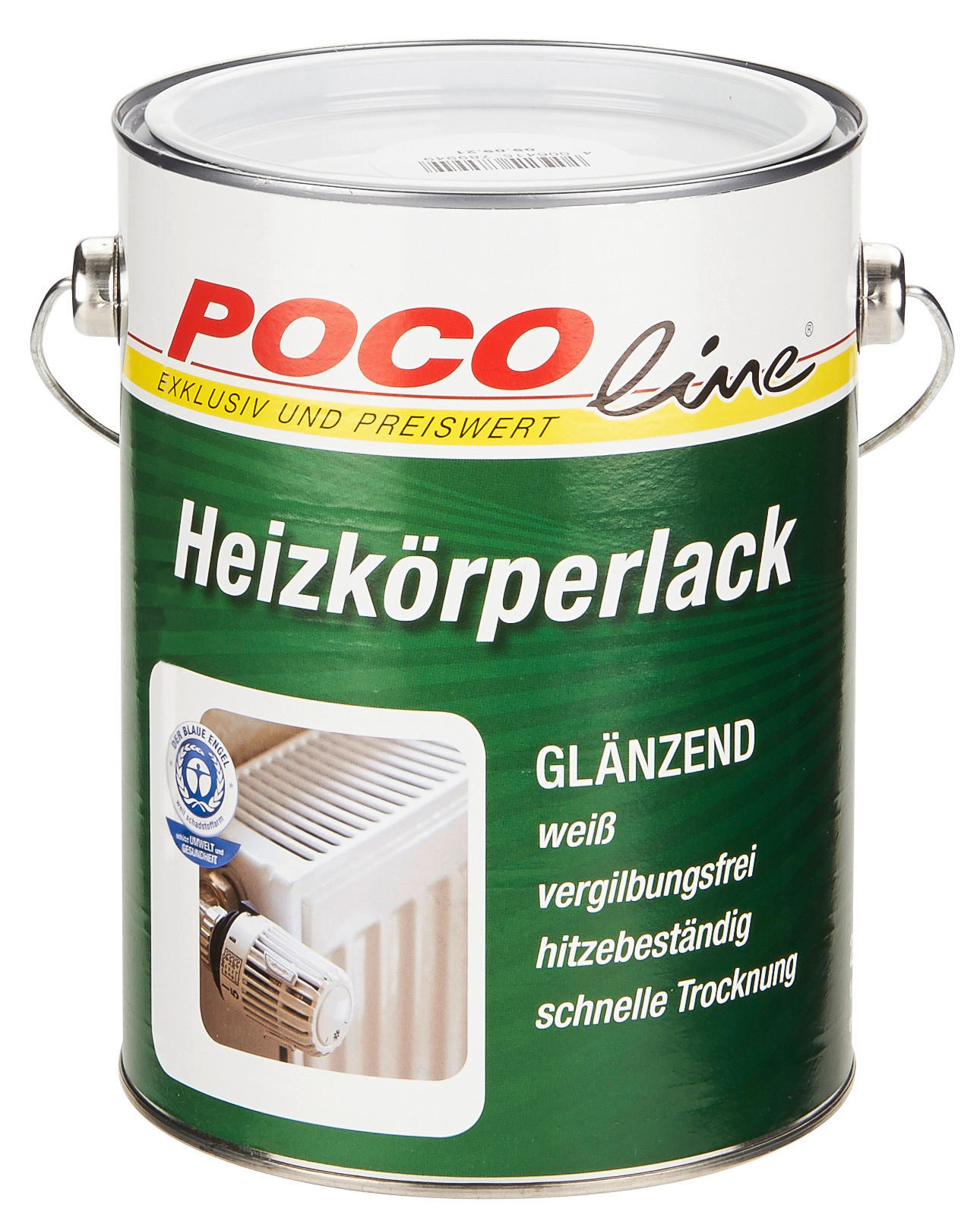 POCOline Acryl Heizkörperlack weiß glänzend ca. 2,5 l Heizkörperlack_Acryl 2,5l - weiß (2,50l) - POCOline