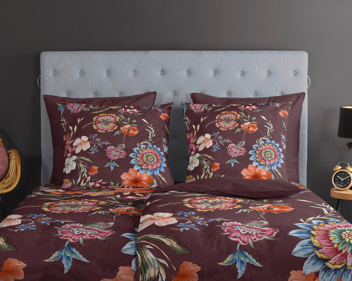 Baumwoll Bettwäsche Madelief Renforce Madelief - bordeaux (155,00/220,00cm) - Good Morning