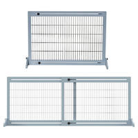 PawHut Hunde-Schutzgitter grau Kiefer B/H/L: ca. 36x183x69 cm Hunde_Absperrgitter - grau (69,00/36,00/183,00cm) - PawHut