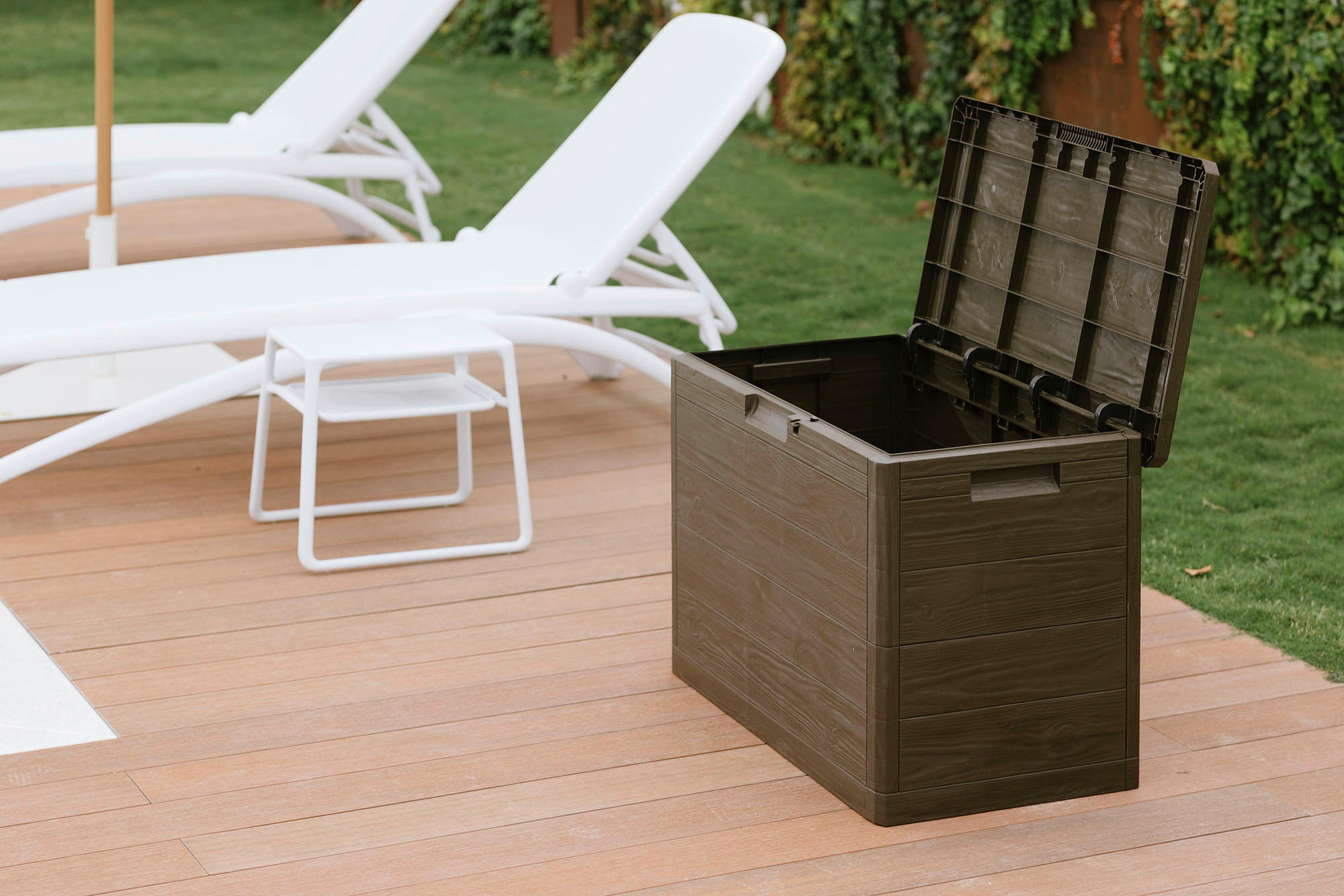 Toomax Aufbewahrungsbox Woodys braun Kunststoff B/H/L: ca. 52,7x44,5x77,5 cm Woodys - braun (77,50/52,70/44,50cm) - Toomax