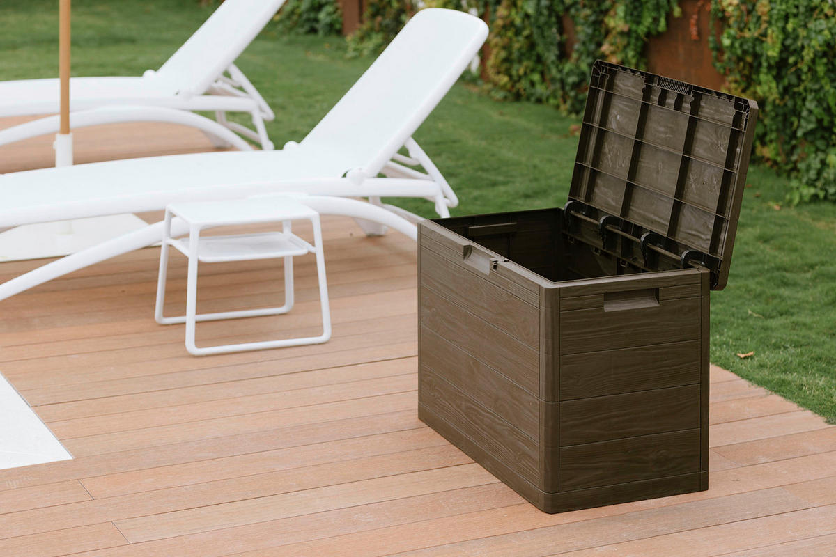 Toomax Aufbewahrungsbox Woodys braun Kunststoff B/H/L: ca. 52,7x44,5x77,5 cm Woodys - braun (77,50/52,70/44,50cm) - Toomax