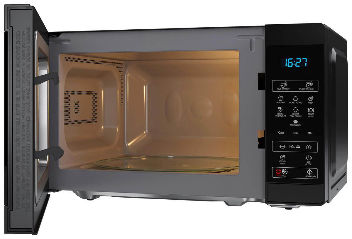 Sharp Mikrowelle YC-MS02E-B schwarz Kunststoff B/H/T: ca. 44x25,8x32,4 cm Mikrowelle YC-MS02E-B Sharp - schwarz (44,00/25,80/32,40cm) - Sharp