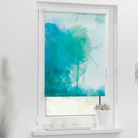 Verdunkelungsrollo Aquarell blau B/L: ca. 90x150 cm Aquarell - blau/grün (90,00/150,00cm) - LICHTBLICK