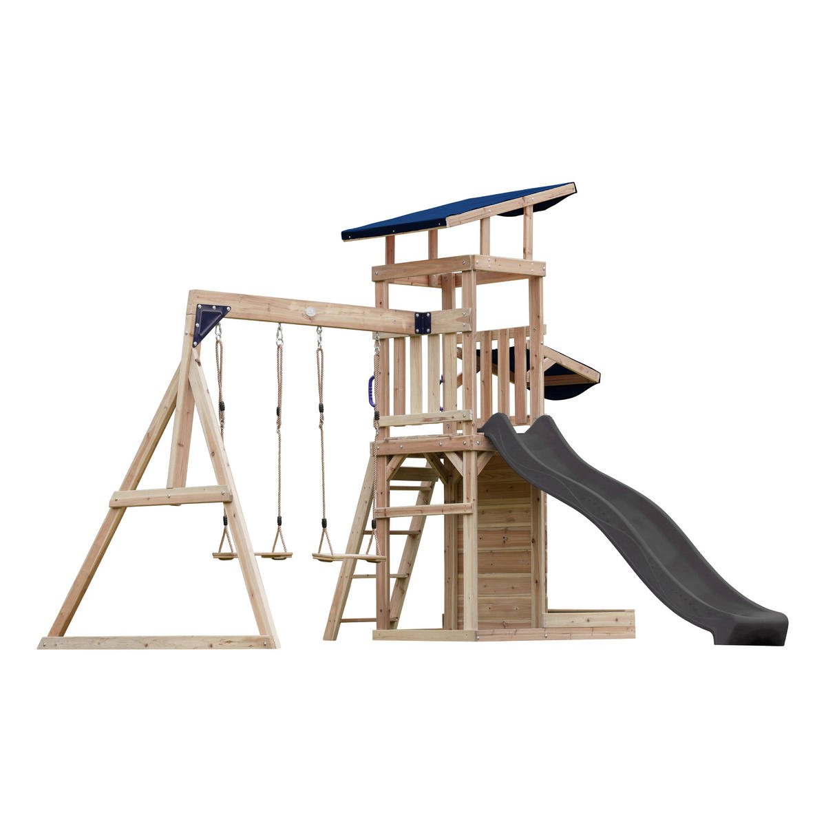 AXI Spielturm Malik grau B/H/L: ca. 345x270x336 cm Malik - braun/grau (336,00/345,00/270,00cm) - AXI