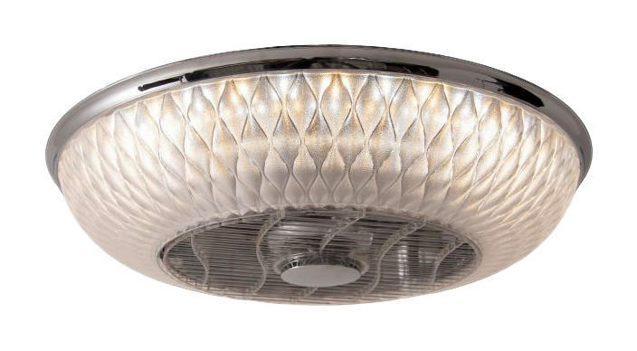 Näve Leuchten LED Ventilatorleuchte NV1379131 klar Edelstahl Kunststoff H/D: ca. 20x50 cm null 1 Brennstellen Viento - klar (50,00/20,00cm) - Näve Leuchten