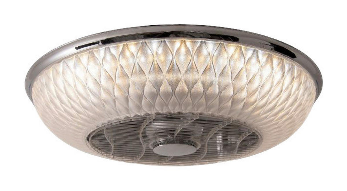 Näve Leuchten LED Ventilatorleuchte NV1379131 klar Edelstahl Kunststoff H/D: ca. 20x50 cm null 1 Brennstellen Viento - klar (50,00/20,00cm) - Näve Leuchten
