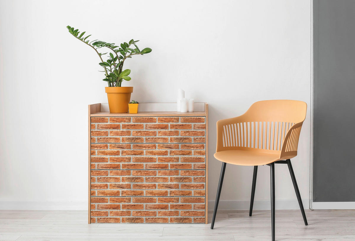 d-c-fix Dekofolie Steine Ahaus Steine rotbraun B/L: ca. 45x200 cm Steine - rotbraun (45,00/200,00cm) - d-c-fix