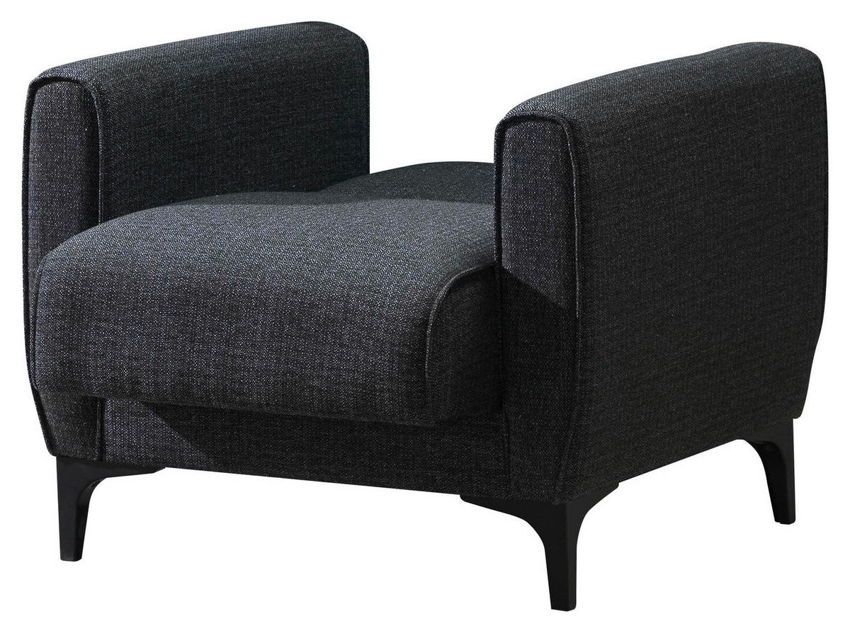 Sofa 3-2-1 San Marino anthrazit Microfaser San Marino - schwarz/anthrazit