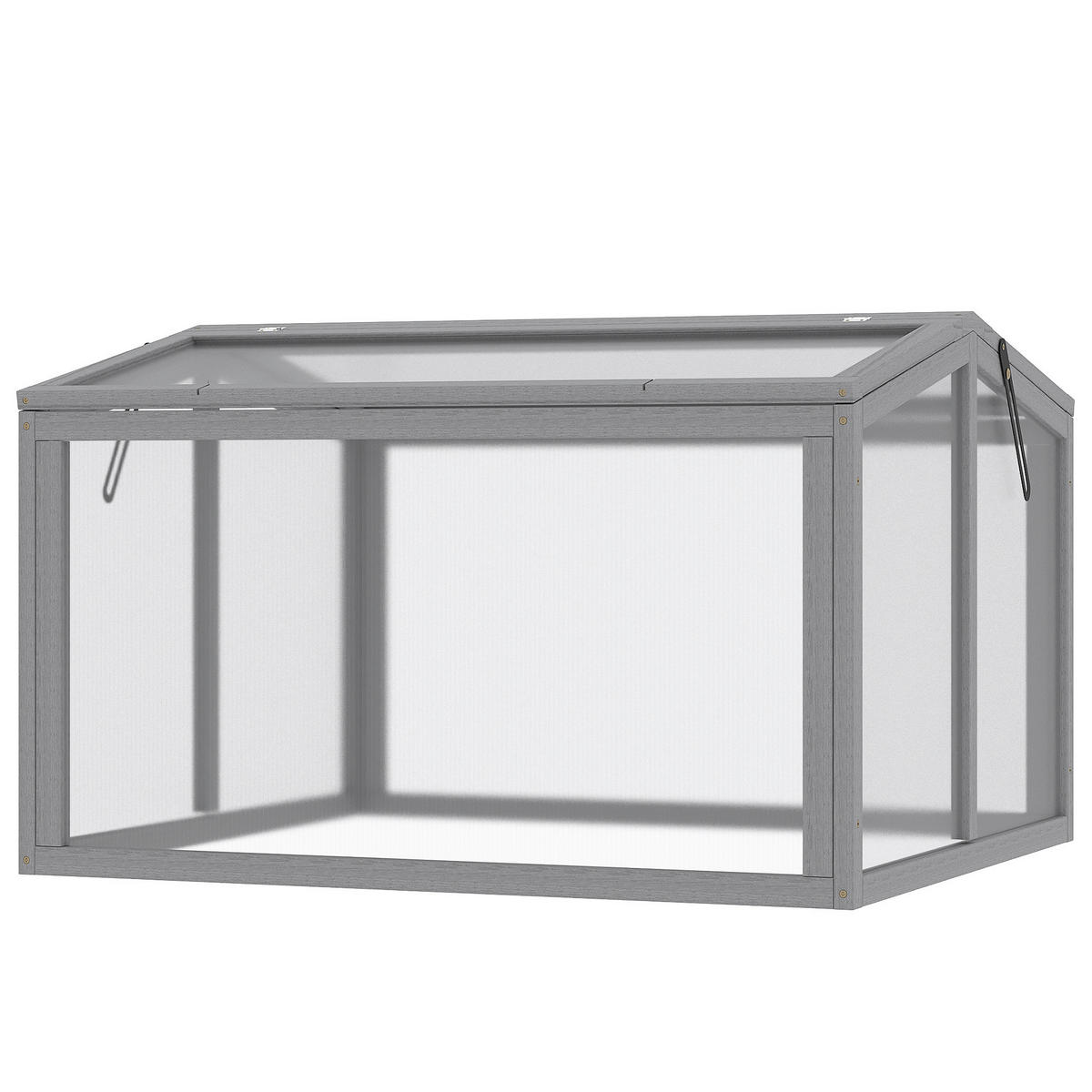 Outsunny Frühbeet B/H/L: ca. 80x58x90 cm Frühbeet - hellgrau (90,00/80,00/58,00cm) - Outsunny