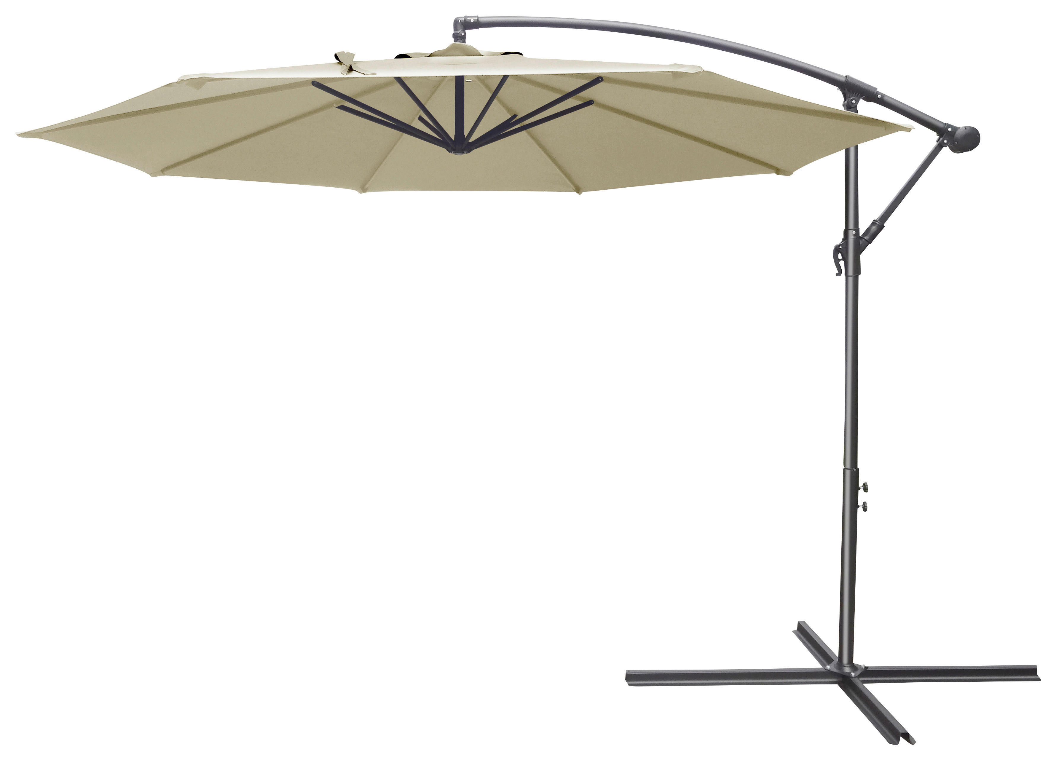 POCOline Ampelschirm natur Stahl D: ca. 300 cm Ampelschirm_natur - natur (300,00cm) - POCOline