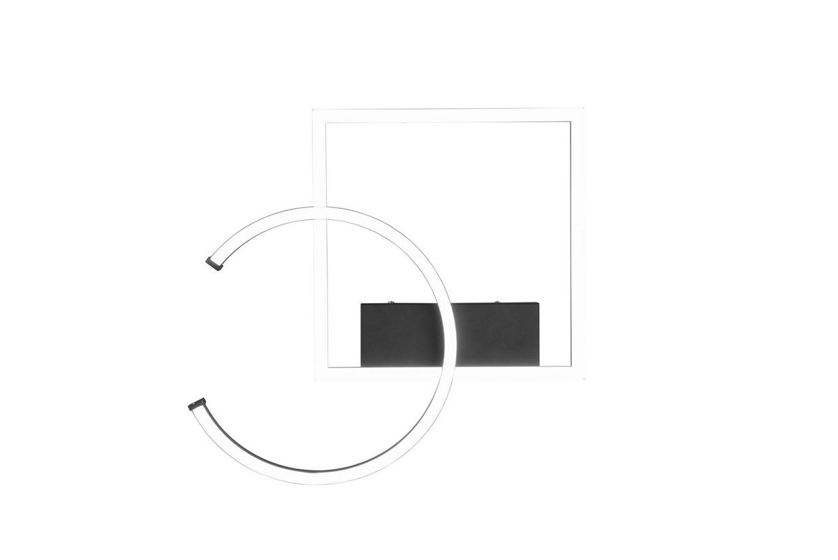 Reality Deckenleuchte R62162432 Pivot mattschwarz Metall B/H/T: ca. 42x7x54 cm Pivot - mattschwarz (42,00/7,00/54,00cm) - Reality