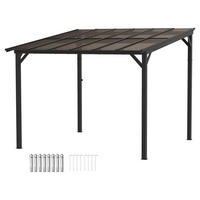 Outsunny Pergola dunkelgrau Metall B/H/L: ca. 294x258x306 cm Pergola - dunkelgrau (306,00/294,00/258,00cm) - Outsunny