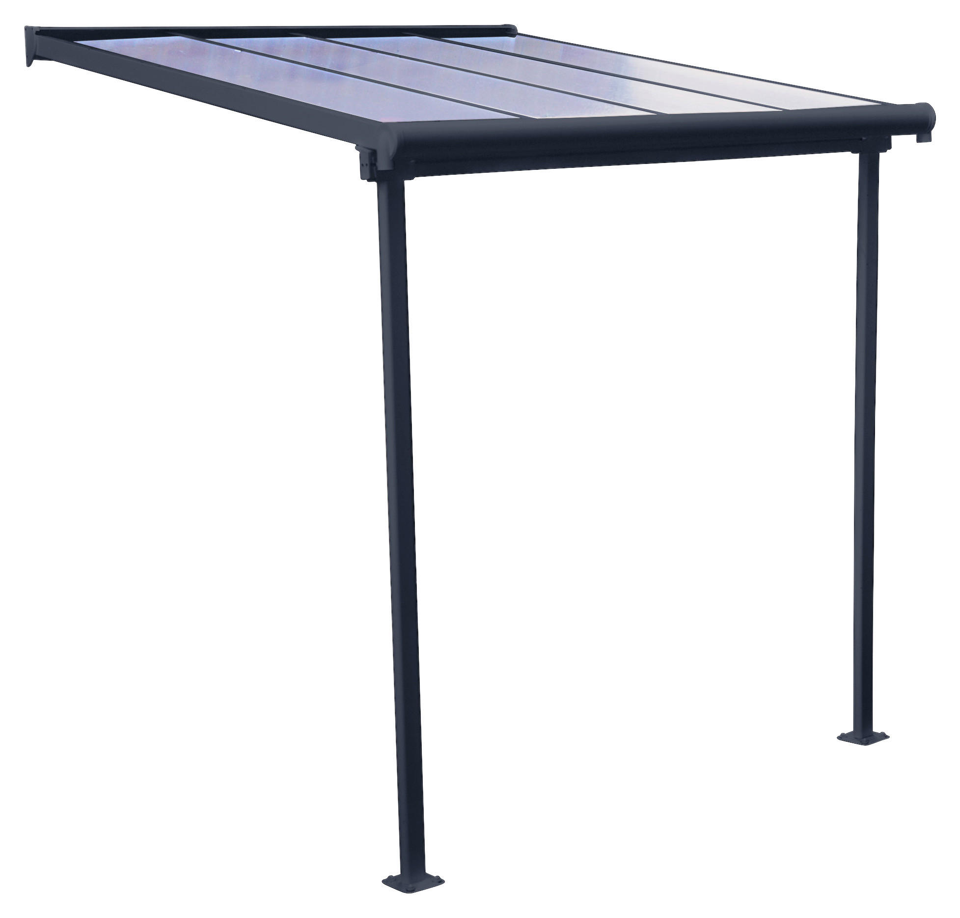 Palram Terrassendach Sierra grau Aluminium B/H/T: ca. 230x300x230 cm Sierra - grau (230,00/300,00/230,00cm) - Palram