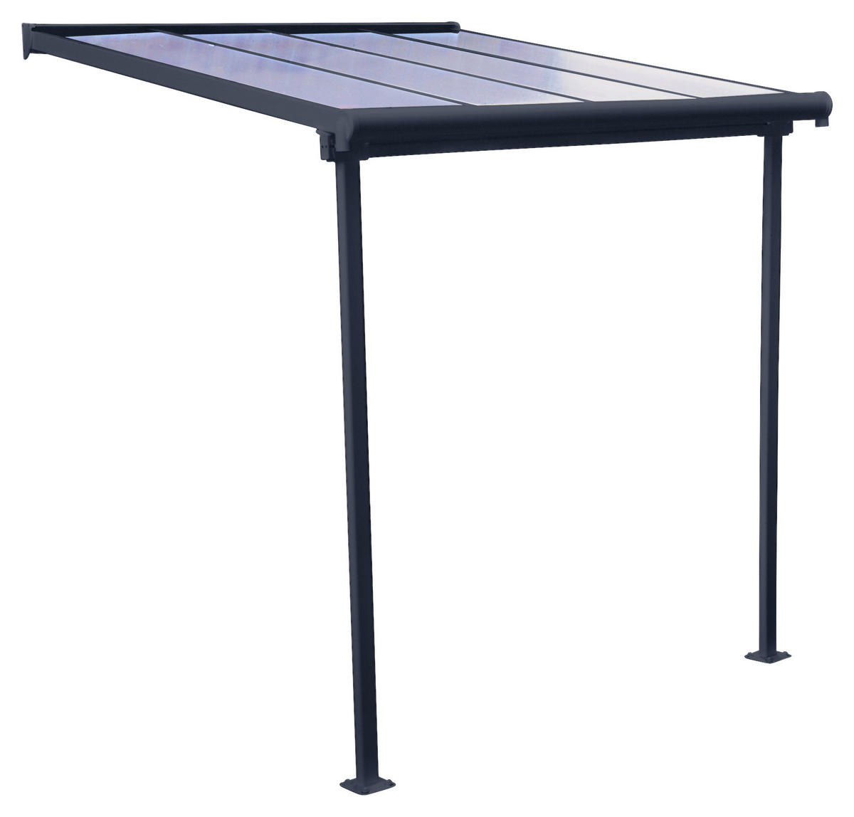 Palram Terrassendach Sierra grau Aluminium B/H/T: ca. 230x300x230 cm Sierra - grau (230,00/300,00/230,00cm) - Palram