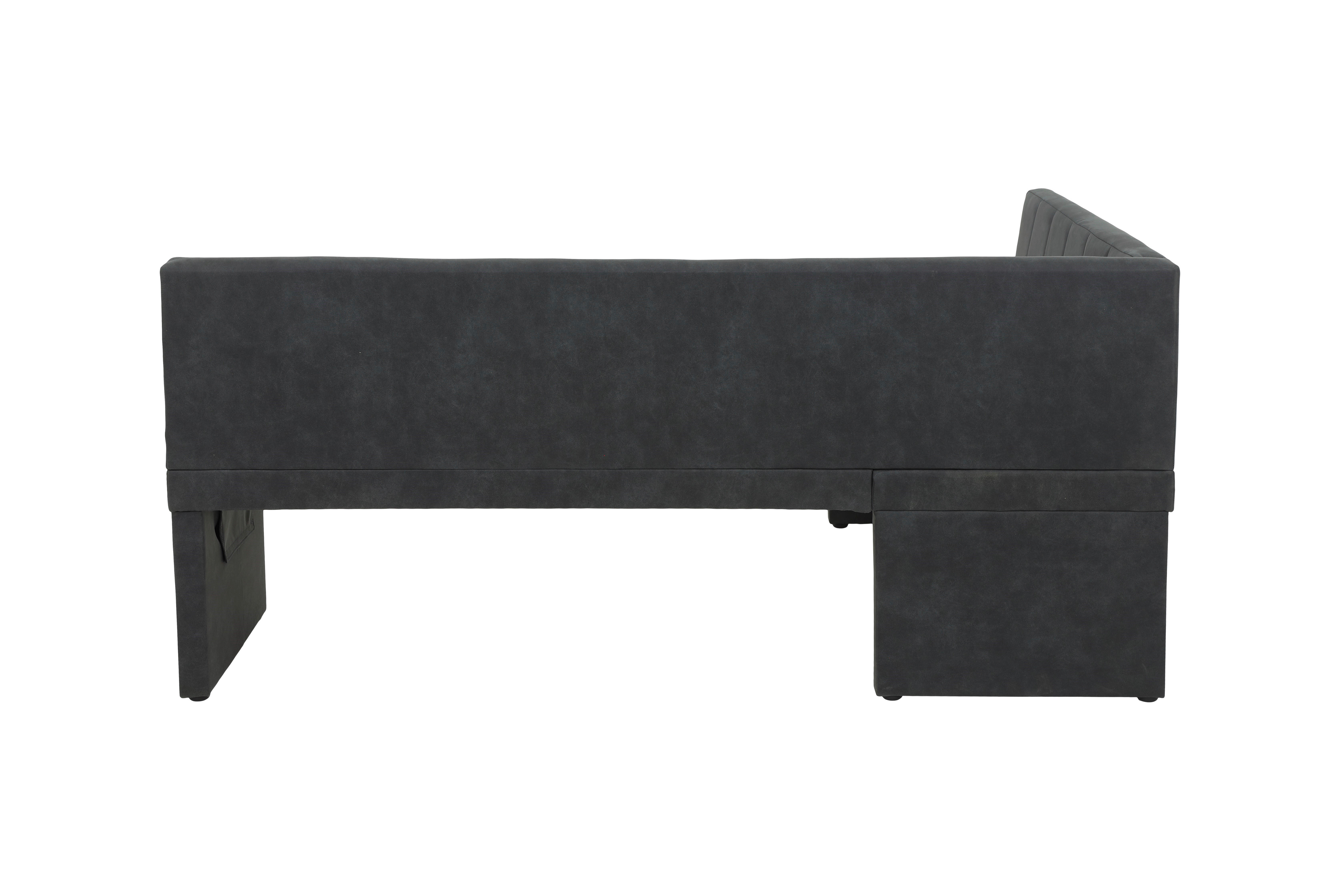 Eckbank Melanie anthrazit Vintage Optik B/H/T: ca. 140x90x200 cm Melanie - anthrazit (140,00/90,00/200,00cm)