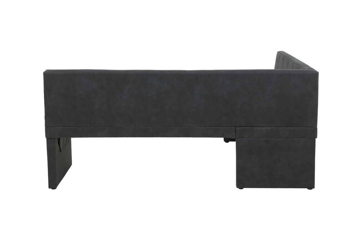 Eckbank Melanie anthrazit Vintage Optik B/H/T: ca. 140x90x200 cm Melanie - anthrazit (140,00/90,00/200,00cm)