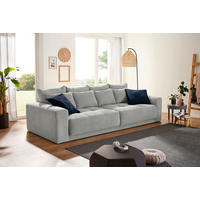 Big Sofa hellgrau Microfaser B/H/T: ca. 298x80x135 cm Colombo_Big-Sofa - hellgrau/schwarz (298,00/80,00/135,00cm)