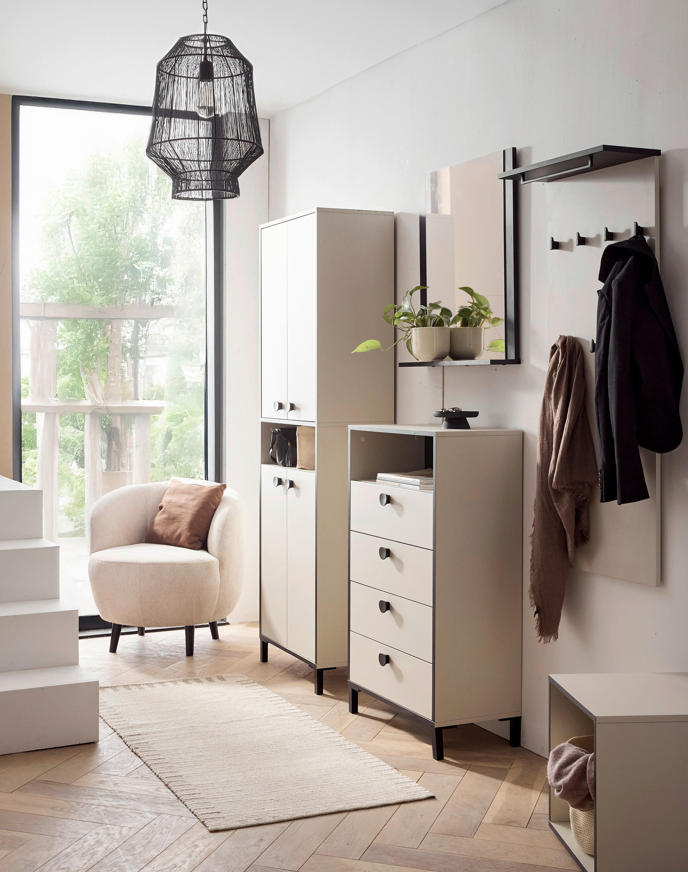 Hocker Edda beige hell B/H/T: ca. 40x42x40 cm Edda - beige (40,00/42,00/40,00cm) - Möbelpartner