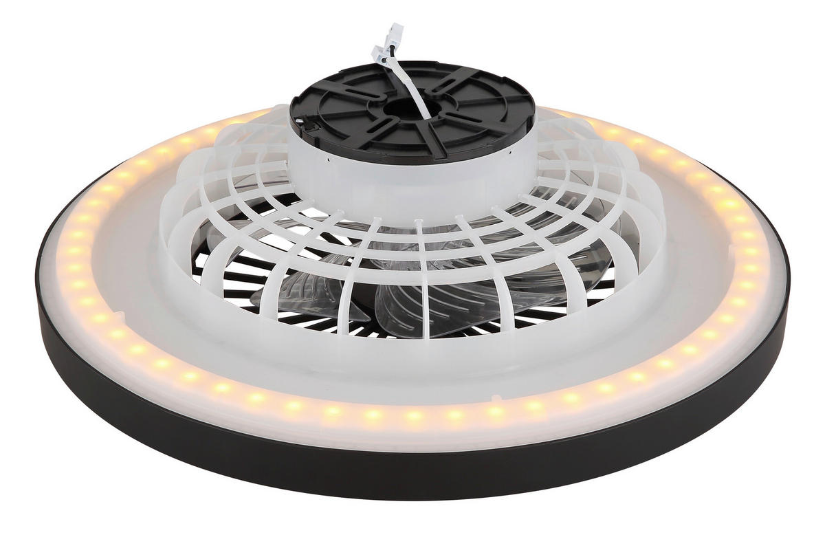 GLOBO Deckenventilator mattschwarz Opal H/D: ca. 15,9x54 cm max. 45 W BLIZZAK - Opal/mattschwarz (54,00/15,90cm) - GLOBO