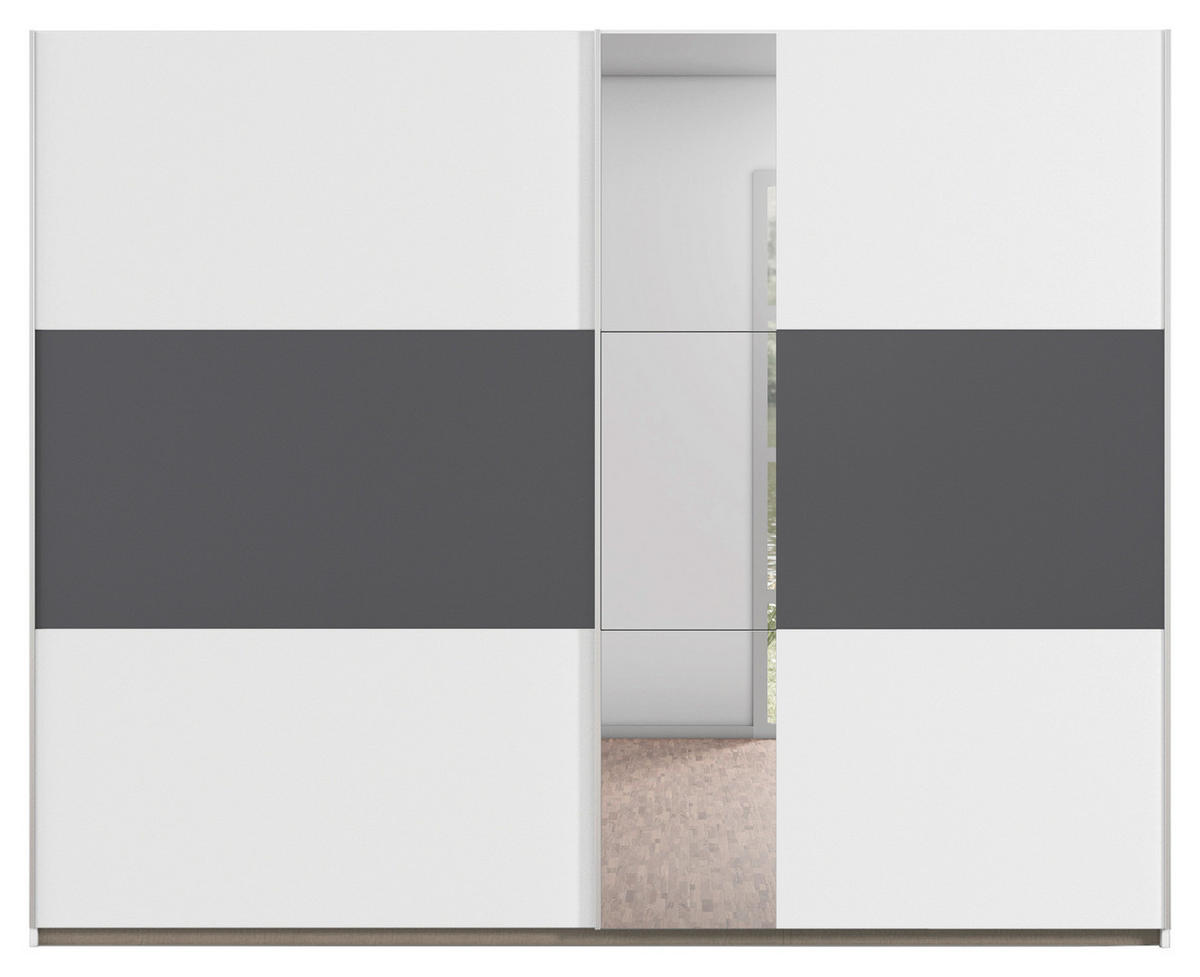 Kleiderschrank Oslo Alpinweiß grau B/H/T: ca. 261x210x59 cm Oslo - Alpinweiß/grau (261,00/210,00/59,00cm)
