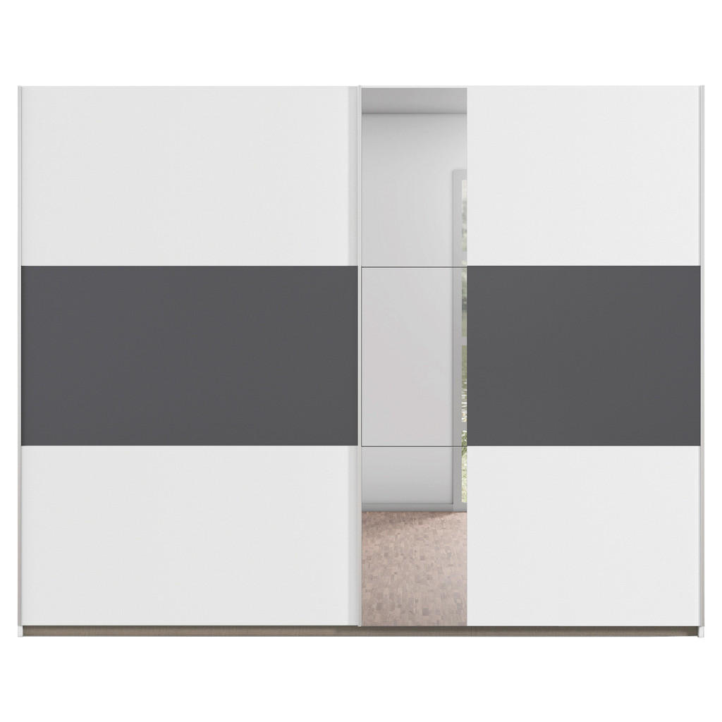 Thumbnail - Kleiderschrank Oslo Alpinweiß grau B/H/T: ca. 261x210x59 cm