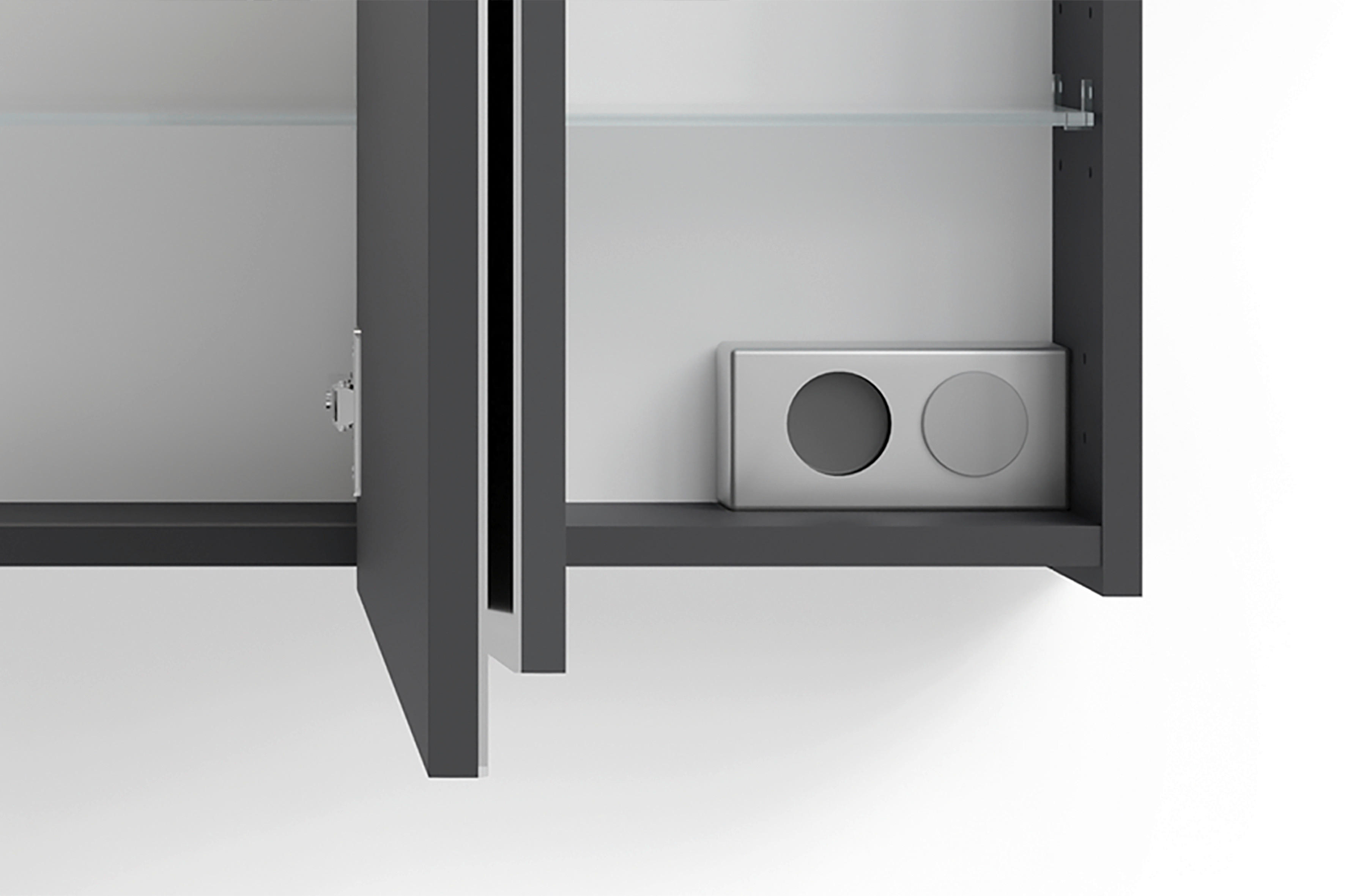 Spiegelschrank SPREE anthrazit B/H/T: ca. 120x60x15 cm SPREE - anthrazit (120,00/60,00/15,00cm) - byLIVING