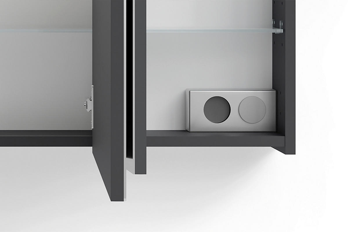 Spiegelschrank SPREE anthrazit B/H/T: ca. 120x60x20 cm SPREE - anthrazit (120,00/60,00/20,00cm) - byLIVING