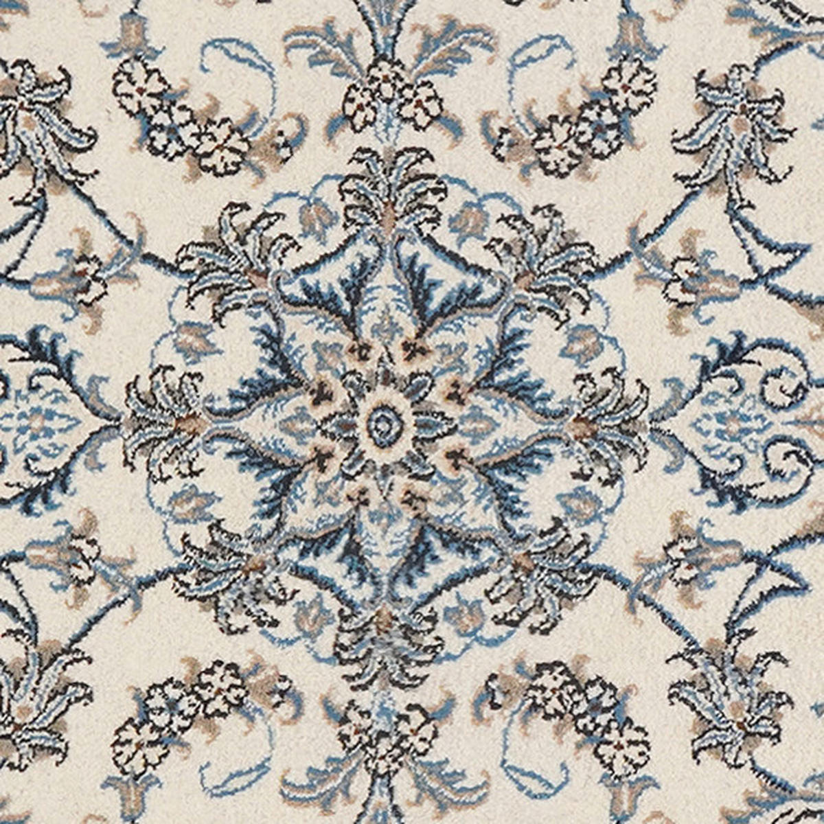 PersaTepp Teppich Nain Chorosan beige B/L: ca. 90x140 cm Nain Chorosan - beige/blau (90,00/140,00cm) - PersaTepp