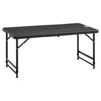 Outsunny Gartentisch dunkelgrau Stahl B/H/L: ca. 60x74x118 cm Gartentisch - dunkelgrau (118,00/60,00/74,00cm) - Outsunny