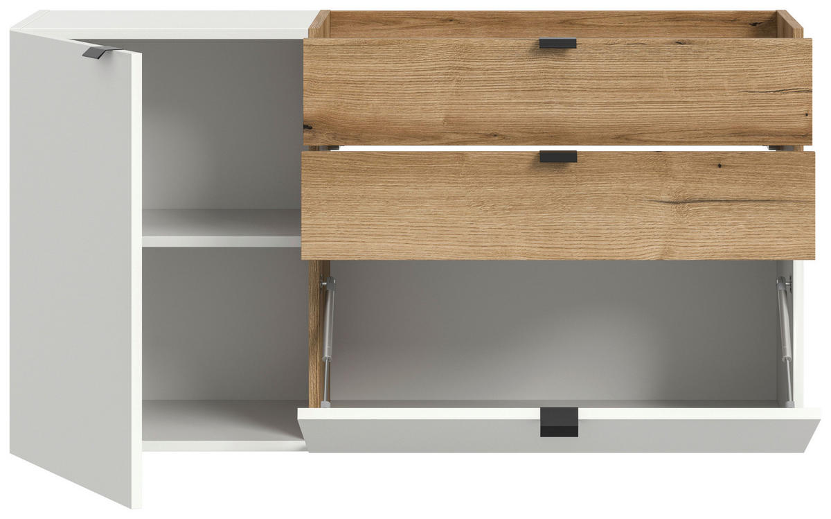 Hängeschuhschrank Naro weiß Evoke Oak Nachbildung B/H/T: ca. 120x64x37 cm Naro - weiß (120,00/64,00/37,00cm) - xonox.home