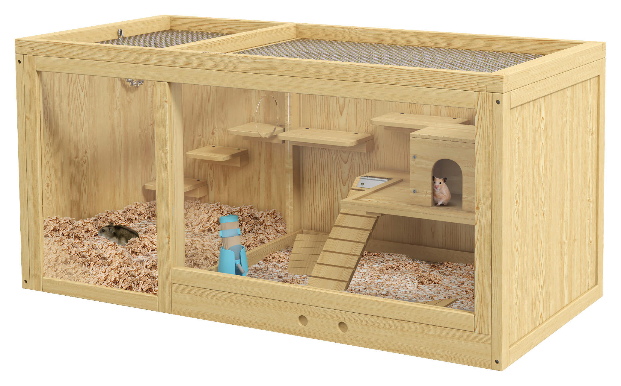 PawHut Tier-Zubehör natur Polypropylen B/H/L: ca. 50x100x50 cm Hamsterkäfig - natur (50,00/50,00/100,00cm) - PawHut