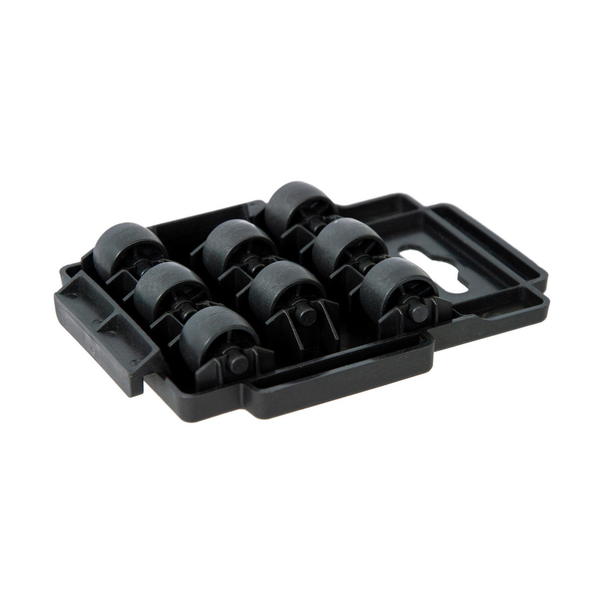 Dolly Transportroller schwarz B/H/L: ca. 10,5x2,5x14 cm Transportroller_mit_Rädern_4tlg. - gelb/schwarz (14,00/10,50/2,50cm) - Dolly