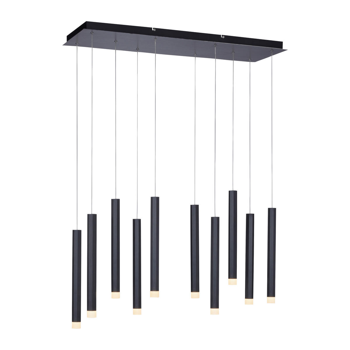 Just Light LED-Pendelleuchte BRUNO 15206-18 schwarz Aluminium Eisen B/H/T: ca. 89x120x30 cm 10.0 Brennstellen BRUNO - schwarz (89,00/120,00/30,00cm) - Just Light