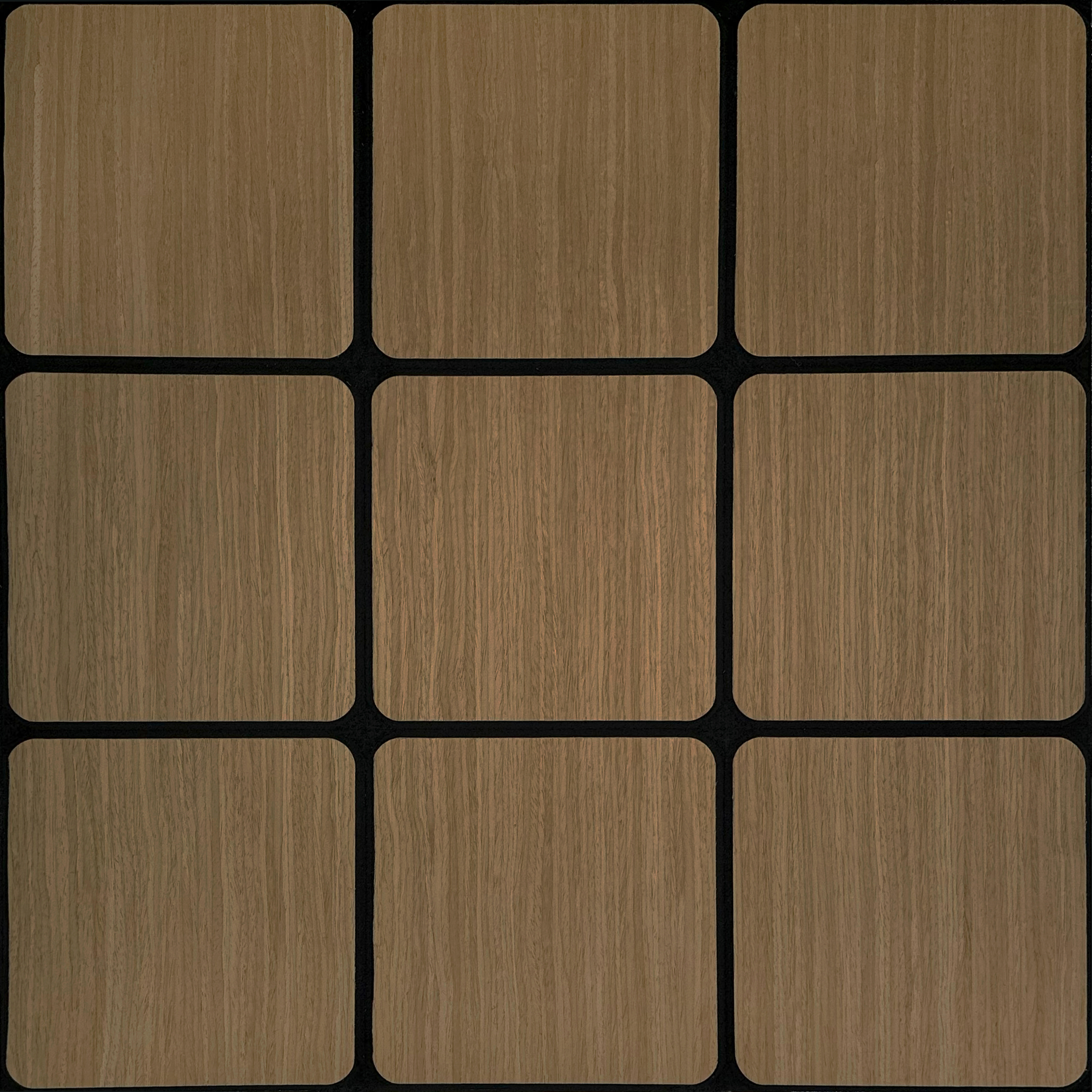 Wandpaneel braun B/H: ca. 64x64 cm Wandpaneel_neutral_Furnier_Quadrat - braun (64,00/64,00cm)