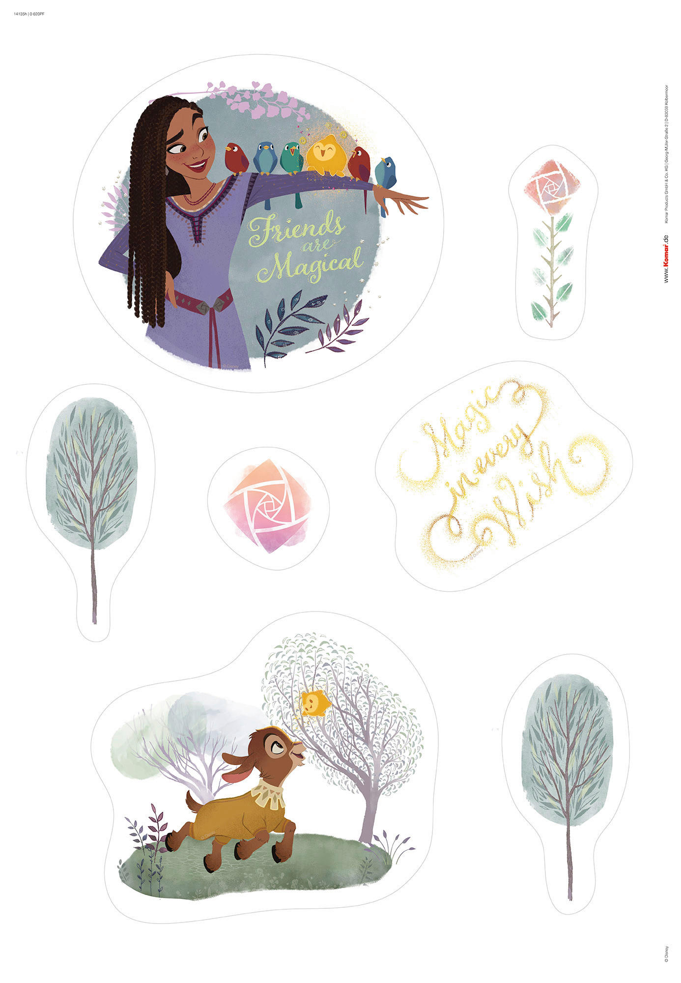 Komar Wandtattoo Magic in every Wish  Magic in every Wish B/L: ca. 50x70 cm Magic in every Wish - (50,00/70,00cm) - Komar