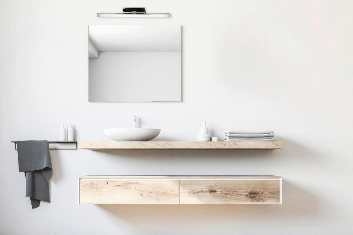 Näve Leuchten LED Wandleuchte NV1168542 Chrom Metall Kunststoff B/H/T: ca. 5x8x32 cm 1 Brennstellen Vareta - Chrom (5,00/8,00/32,00cm) - Näve Leuchten