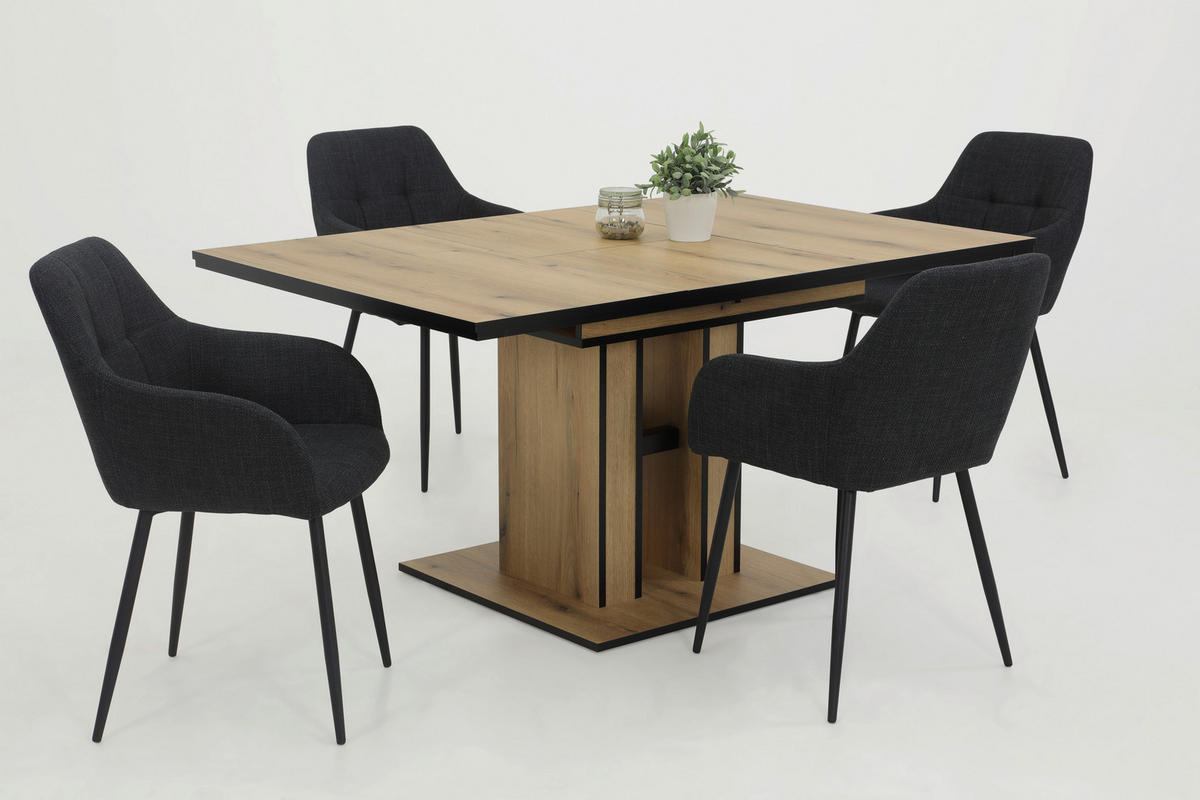 Armlehnstuhl Maria, 2er-Set anthrazit Microfaser Webstoff B/H/T: ca. 55x84x61 cm Maria, 2er-Set - anthrazit (55,00/84,00/61,00cm) - Hela