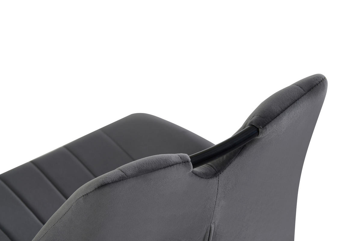 Stuhl CHRISTIN, 2er Set anthrazit schwarz B/H/T: ca. 52x75x58 cm CHRISTIN, 2er Set - schwarz/anthrazit (52,00/75,00/58,00cm) - xonox.home