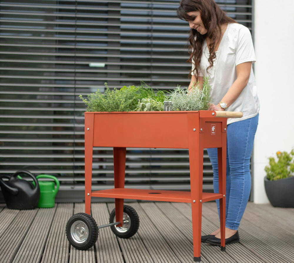 Thumbnail - Herstera Garden Kräuterfabrik Urban rot Metall B/H/L: ca. 50x80x85 cm