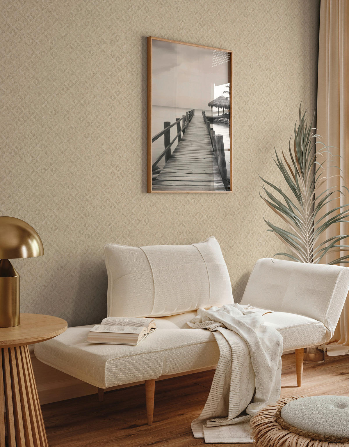 A.S.Creation Vliestapete beige gold B/H/D: ca. 53x1005x9,3 cm Vliestapete - beige/gold (9,30/1005,00cm) - A.S.Creation