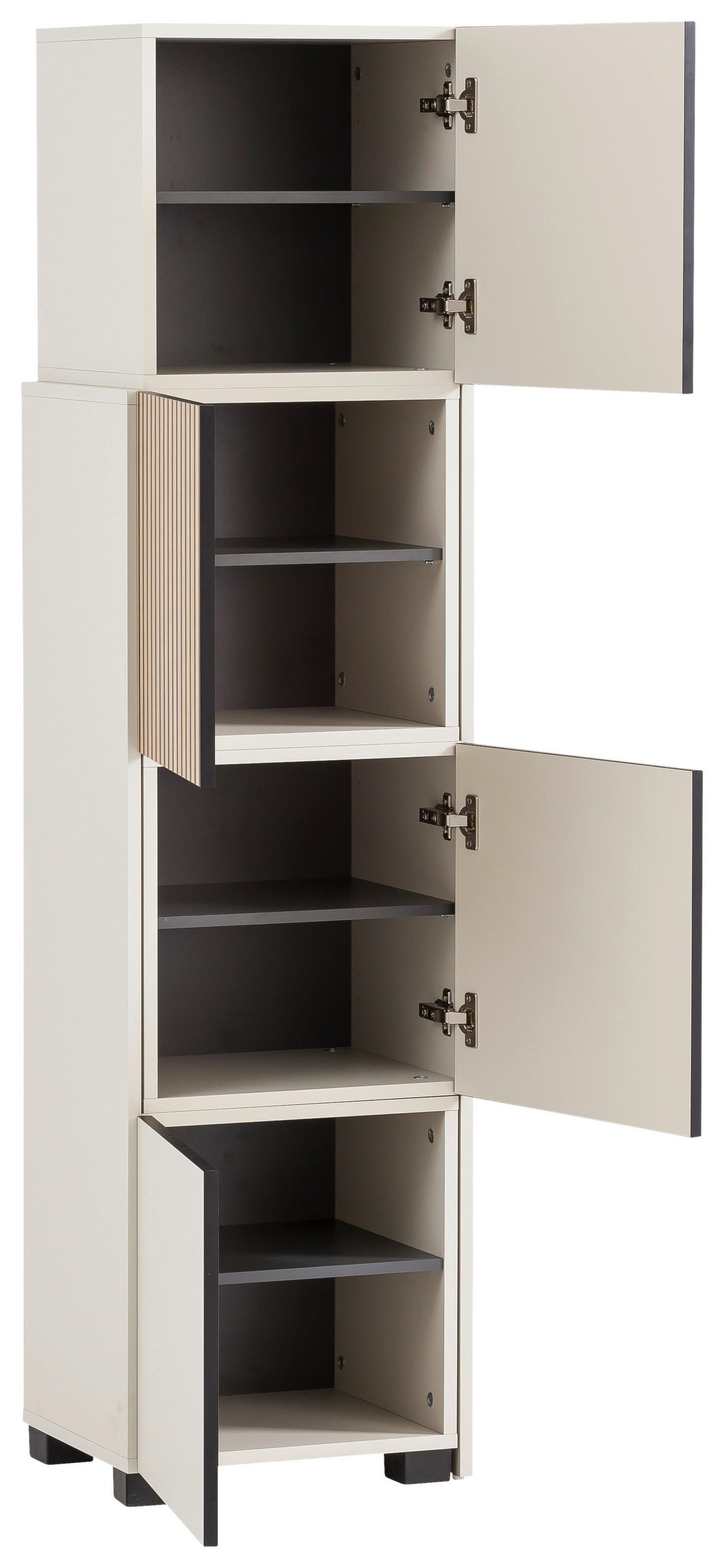 Regal Alexa creme beige B/H/T: ca. 76x165,1x33,1 cm Alexa - beige/creme (76,00/165,10/33,10cm) - Möbelpartner