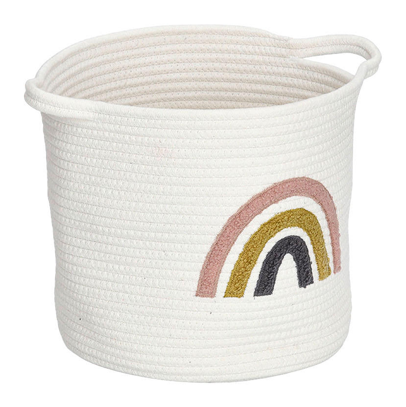 Zeller Korb Rainbow multicolor Baumwolle B/H/L: ca. 32x28x32 cm Rainbow - multicolor (32,00/32,00/28,00cm) - Zeller
