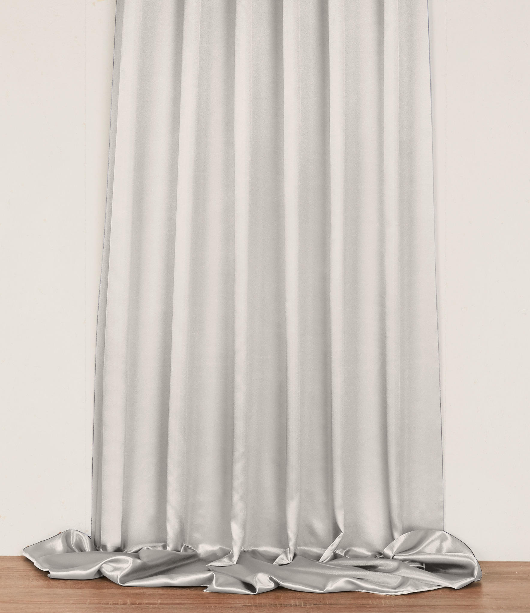 Dekostoff Satin weiß B: ca. 145 cm Satin - weiß (145,00cm)