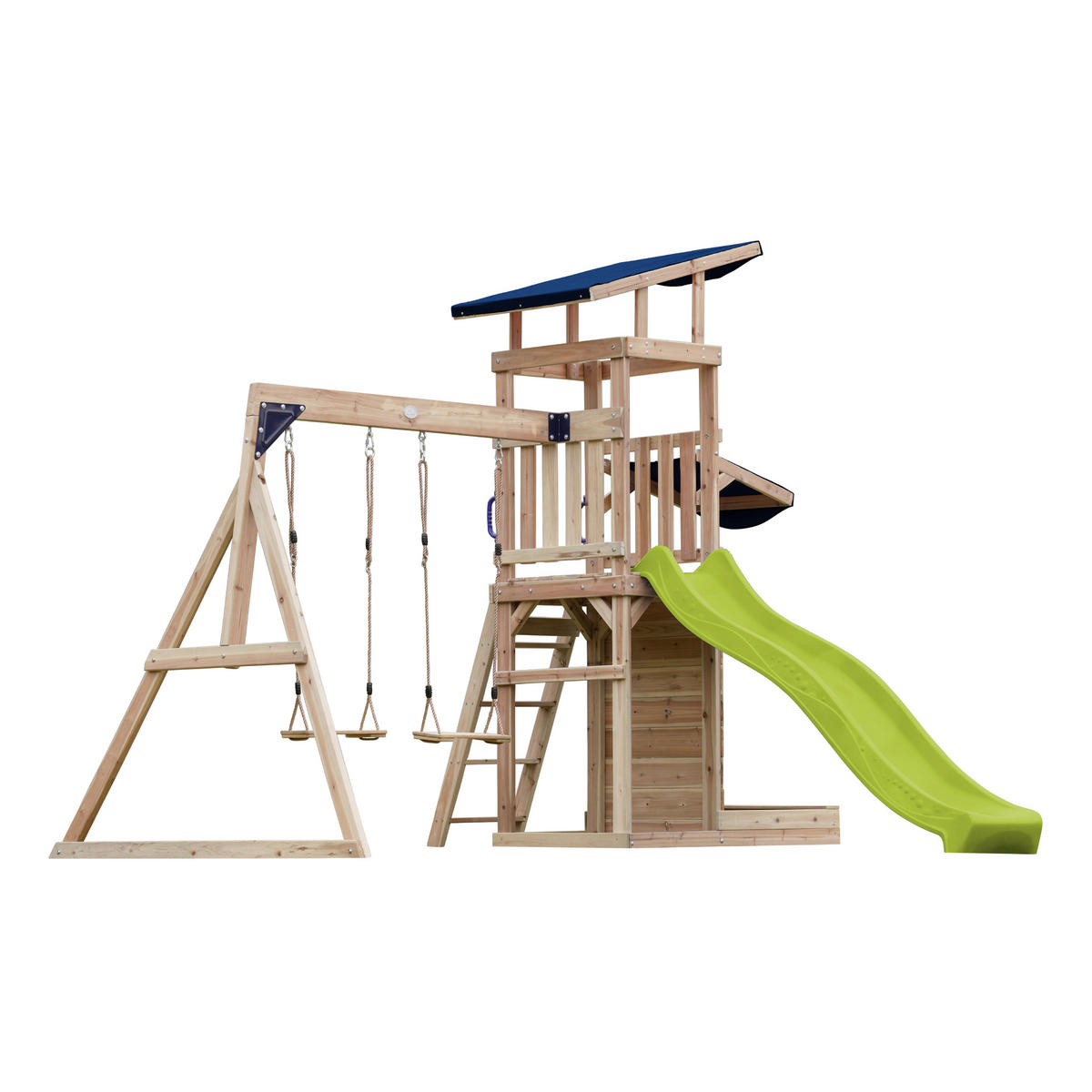 AXI Spielturm Malik braun B/H/L: ca. 345x270x336 cm Malik - braun/grün (336,00/345,00/270,00cm) - AXI