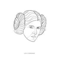 Komar Poster Star Wars Classic Force Faces Leia Star Wars - Intro B/L: ca. 40x50 cm Star Wars Classic Force Faces Leia - (40,00/50,00cm) - Komar