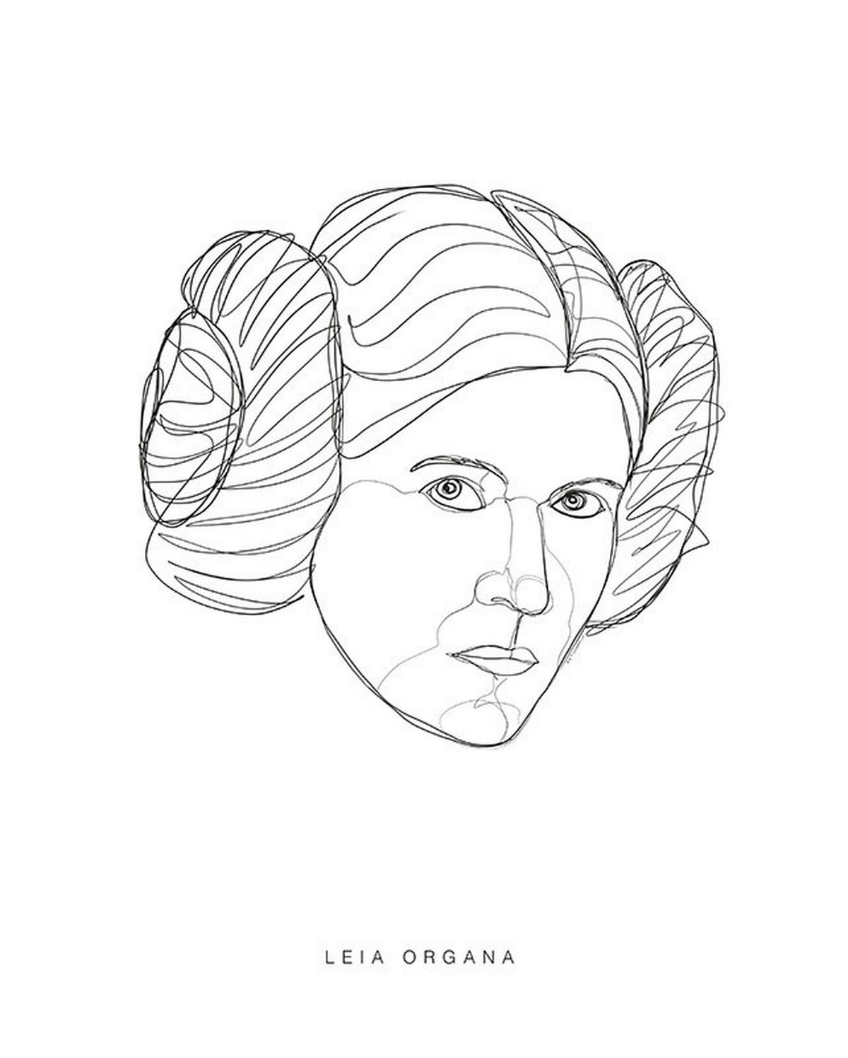 Komar Poster Star Wars Classic Force Faces Leia Star Wars - Intro B/L: ca. 40x50 cm Star Wars Classic Force Faces Leia - (40,00/50,00cm) - Komar